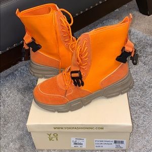 Orange boots